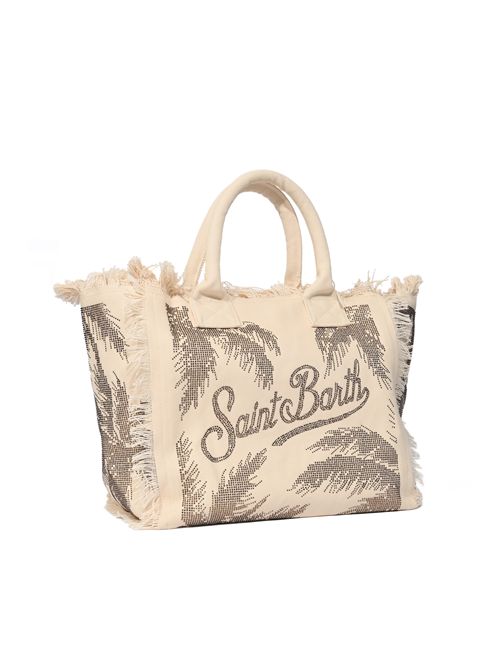 Borsa Vanity in canvas di cotone con palme glitter Mc2 Saint Barth | VANI00108748L